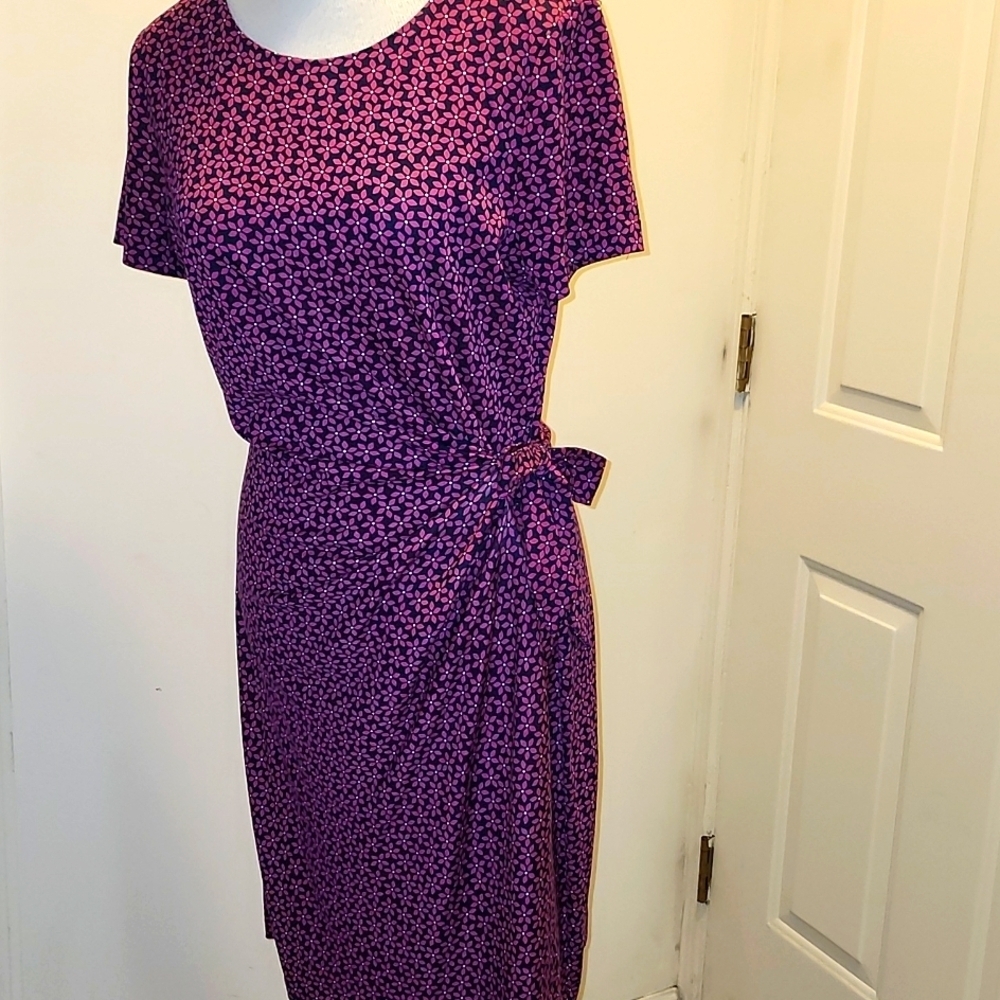 Diane Von Furstenberg Mini Tie Front Dress Slimming Jersery Zoe - Picture 2 of 10